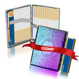 2PCS/SET Retro Metal Cigarette Case With Lighter Can Hold 100mm Cigarettes Storage Box Classic Floral Smell-Proof Pressure Resistant Cigarette Box For 100's King Size Cigarette Smoking Accessaries Christmas Father's Day Gift Ideas For Men Women