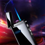1PC Dual USE USB Electric Arc Lighter, Windproof Flameless Jet Torch Flame Lighter Electric Dual Plasma Arc Lighter Refillable Butane Gas, For Outdoor Camping, Christmas Birthday Gifts For Men Women Him Her Dad(Without Gas)