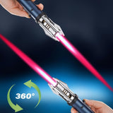 1 Pc Storm Lighter, Windproof Jet Lighter, Long Stick Jetflame Lighter, Refillable Butane Torch Lighter With Safety Lock And Adjustable Red Flame For Brulee, Candle, Barbecue, Baking, Gifts For Men (Butane Not Included).