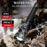Rechargeable Flashlights High Lumens-Super Bright 3 Modes Zoomable Type C Chargeable LED Tactical Flashlights Waterproof Flash Lights for Emergency Home Camping Hiking Outdoor Gift Box Packaging