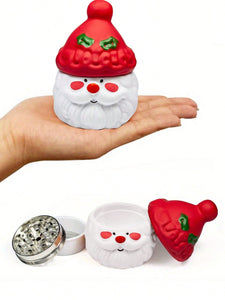 4-Layer Cute Vanilla Grinder White Santa Claus Kitchen Grinder Manual Grinder Coffee Tobacco Spices Household Good Gifts