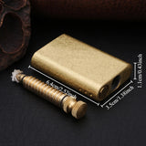 1pc Lighter Permanent Match, Copper Vintage Trench Lighters, Creative Auto Fire Starter, Reusable Forever Matches, Unique Birthday Gift For Men Dad Husband