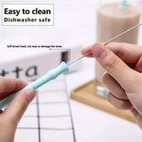 2packs Reusable Straws With Keychain Container, Silicone Foldable Portable Drinking Straw Set Including Cleaning Brush, Suitable For Party Travel, Easy To Clean, Portable, Birthday Anniversary Gifts For Men Women Her Him
