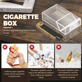 2PCS/SET Cigarette Case With Electric Rechargeable Lighter For 84mm, Moisture Proof, Transparent Cigarette Holder Case, Fashion Smoking Set Gift For Men Women