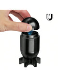 1pc 4-Layer Missile Shape Tobacco Grinder,  1.5" Inches Cute Aluminum Alloy Spice Grinder, 40mm Cigarette Herb Metal Manual Grinder, Kitchen Accessories With Cleaning Brush For Kitchen