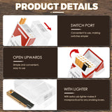 2PCS/SET Cigarette Case With Electric Rechargeable Lighter For 84mm, Moisture Proof, Transparent Cigarette Holder Case, Fashion Smoking Set Gift For Men Women
