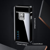 1PC 2-IN-1 Double Plasma Arc Lighter Windproof Torch Lighter Adjustable Jet Flame Refillable Butane Gas Lighter USB Rechargeable Electric Electronic Lighter With Gift Box Birthday Christmas Gift Ideas For Men Women Dad Him Her