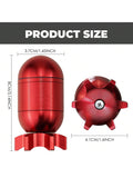 1pc 4-Layer Missile Shape Tobacco Grinder,  1.5" Inches Cute Aluminum Alloy Spice Grinder, 40mm Cigarette Herb Metal Manual Grinder, Kitchen Accessories With Cleaning Brush For Kitchen