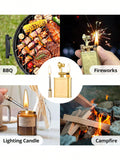 1PC Retro Style Kerosene Oil Trench Lighter, Antique Copper Permanent Match Striker, Refillable Kerosene Oil Lighter With Grinding Wheel Outdoor Fire Starter Flint Strikers Waterproof Matchstick Metal Lighter, Perfect For Outdoor Camping, Survival, Hiking