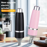 One-Hand-Grinding Portable Electric Kitchen Grinder Type-C Fast Charging Herb Grinder, Long-Lasting Battery Powered Mill Herbal Grinder With Holder Cleaning Brush Good Helper For Household Kitchen Cook Tools