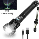Rechargeable Flashlights High Lumens-Super Bright 3 Modes Zoomable Type C Chargeable LED Tactical Flashlights Waterproof Flash Lights for Emergency Home Camping Hiking Outdoor Gift Box Packaging