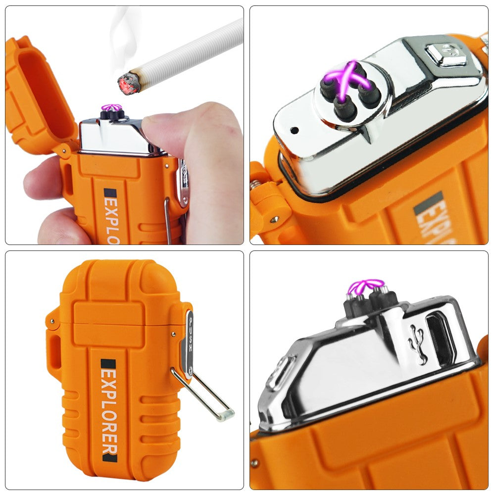 USB Electric Waterproof Recharge Outdoor Camping Lighter Explorer Pro –  Smoking Kingdom
